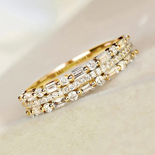 Rotatable Ring With Open Design Fashion Double-layered Hollow Line Anxiety Relief Rings For Women